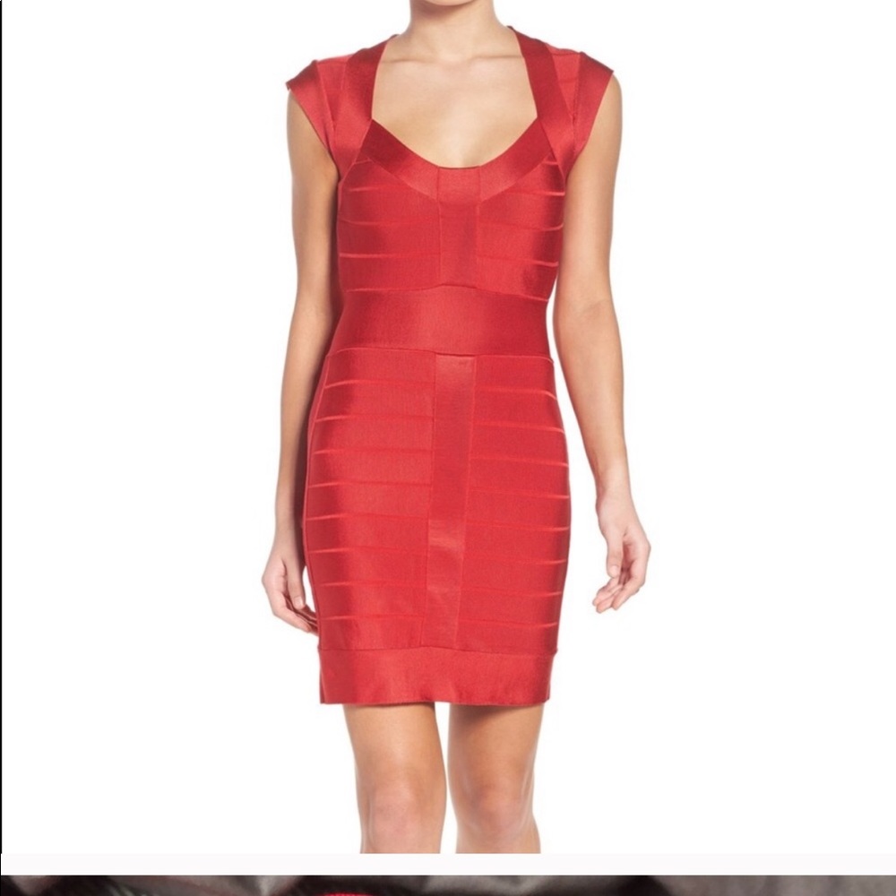 French Connection Red Bandage Mini Tight Dress!